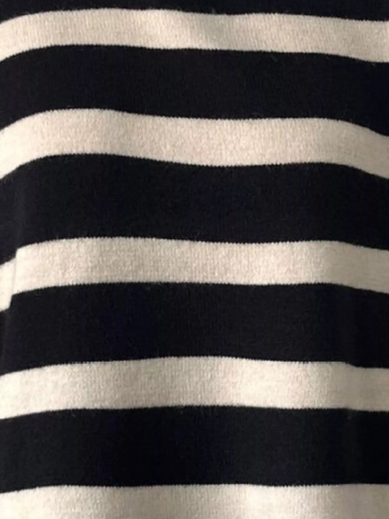 Side Slit Striped Oversized Knit Sweater