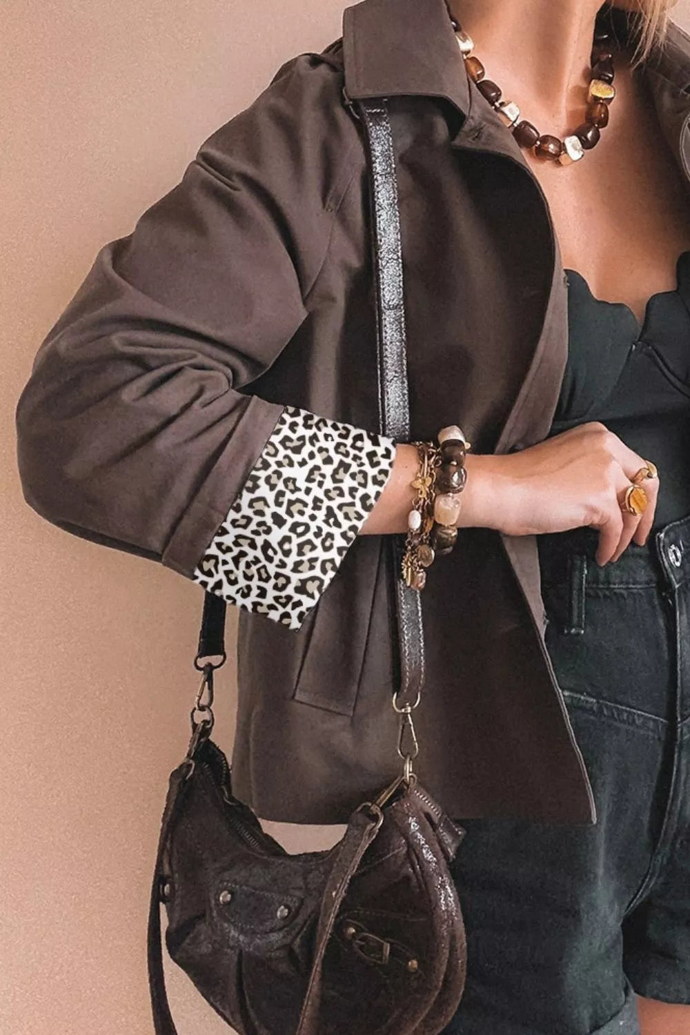 Button Up Raglan Sleeve Shacket