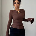 Cutout Long Sleeve T-Shirt