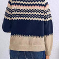 Geometric Pattern Knitted Sweater