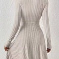Ribbed Knit Wrap Mini Dress