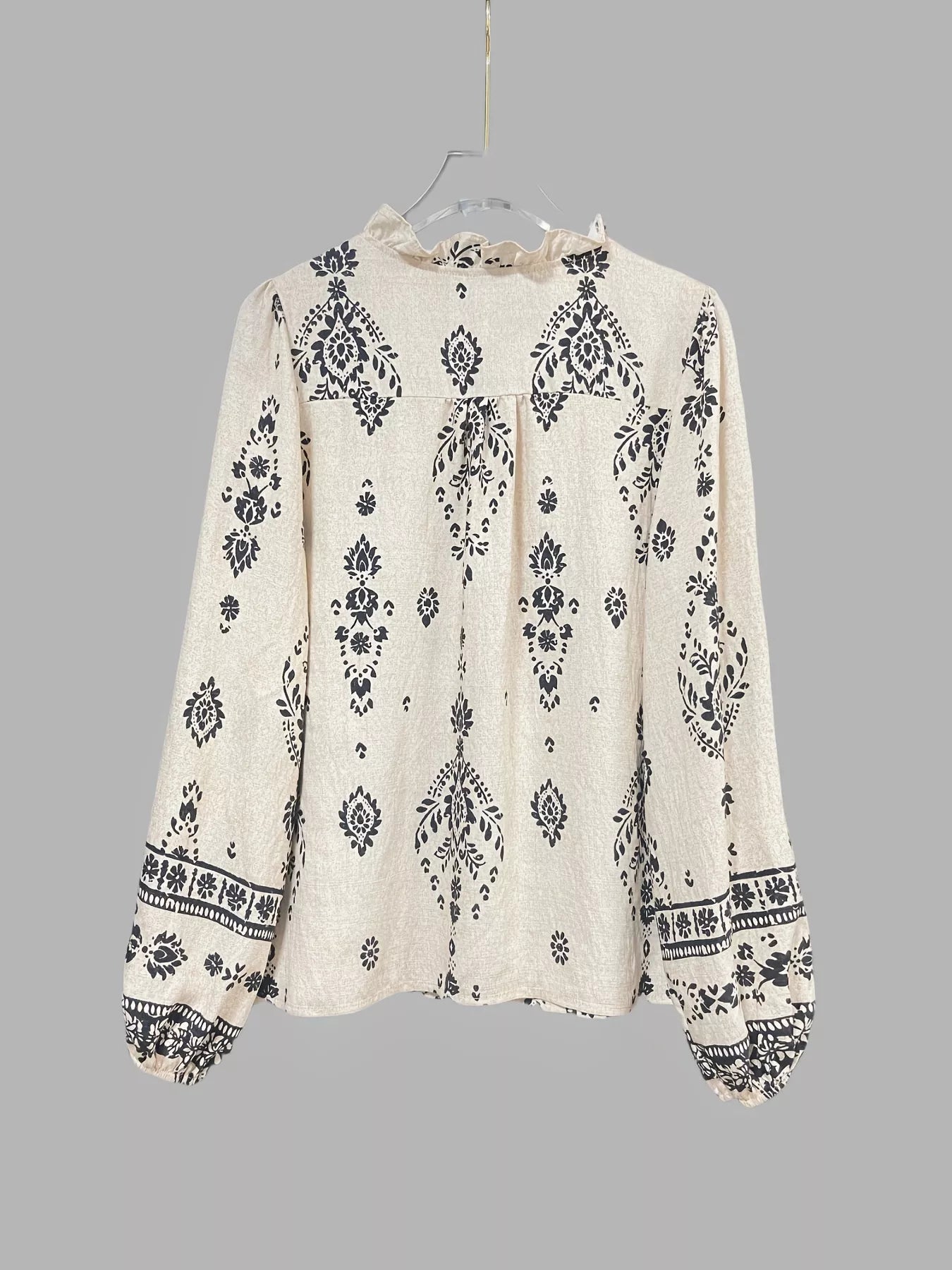 Printed Long Sleeve Blouse