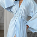Tie Waist Kimono Sleeve Lounge Nightgown