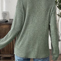 Ribbed Button Detail Long Sleeve T-Shirt