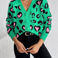 Leopard Button Front Cardigan