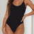 Scoop Neck Spaghetti Strap Bodysuit Black