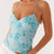 Embroidered Sequin Tie Back Cami Blue