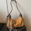Vintage Suede Tassel Shoulder Bag