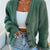 Chunky Knit Button-Down Cardigan Light Green