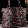Gradient PU Leather Handbag Chocolate One Size