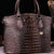 Gradient PU Leather Handbag Chocolate One Size