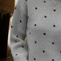 Polka Dot Round Neck Sweater