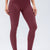 Wide Waistband Slim Fit Active Leggings Burgundy