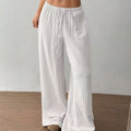 Full Size Drawstring Wide Leg Pants Plus Size