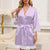 Tied Lace Detail Three-Quarter Sleeve Lounge Nightgown Lilac