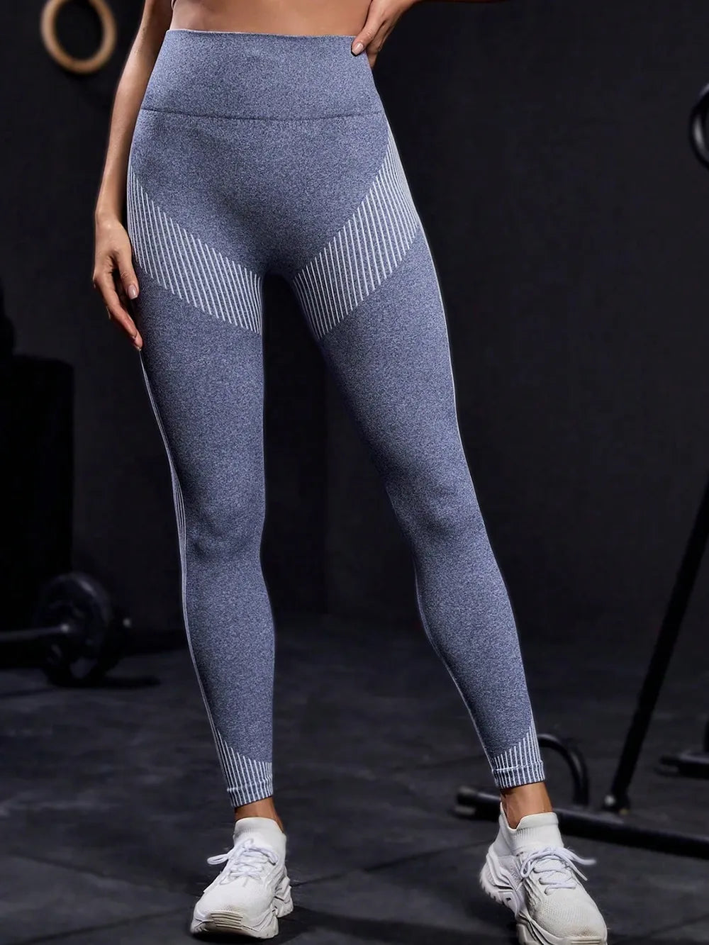 Striped High Waist Active Pants