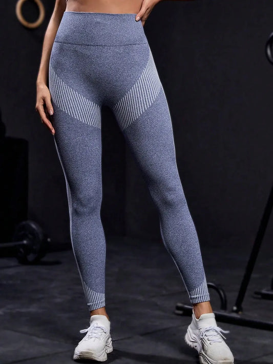 Striped High Waist Active Pants