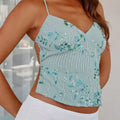 Embroidered Sequin Tie Back Cami