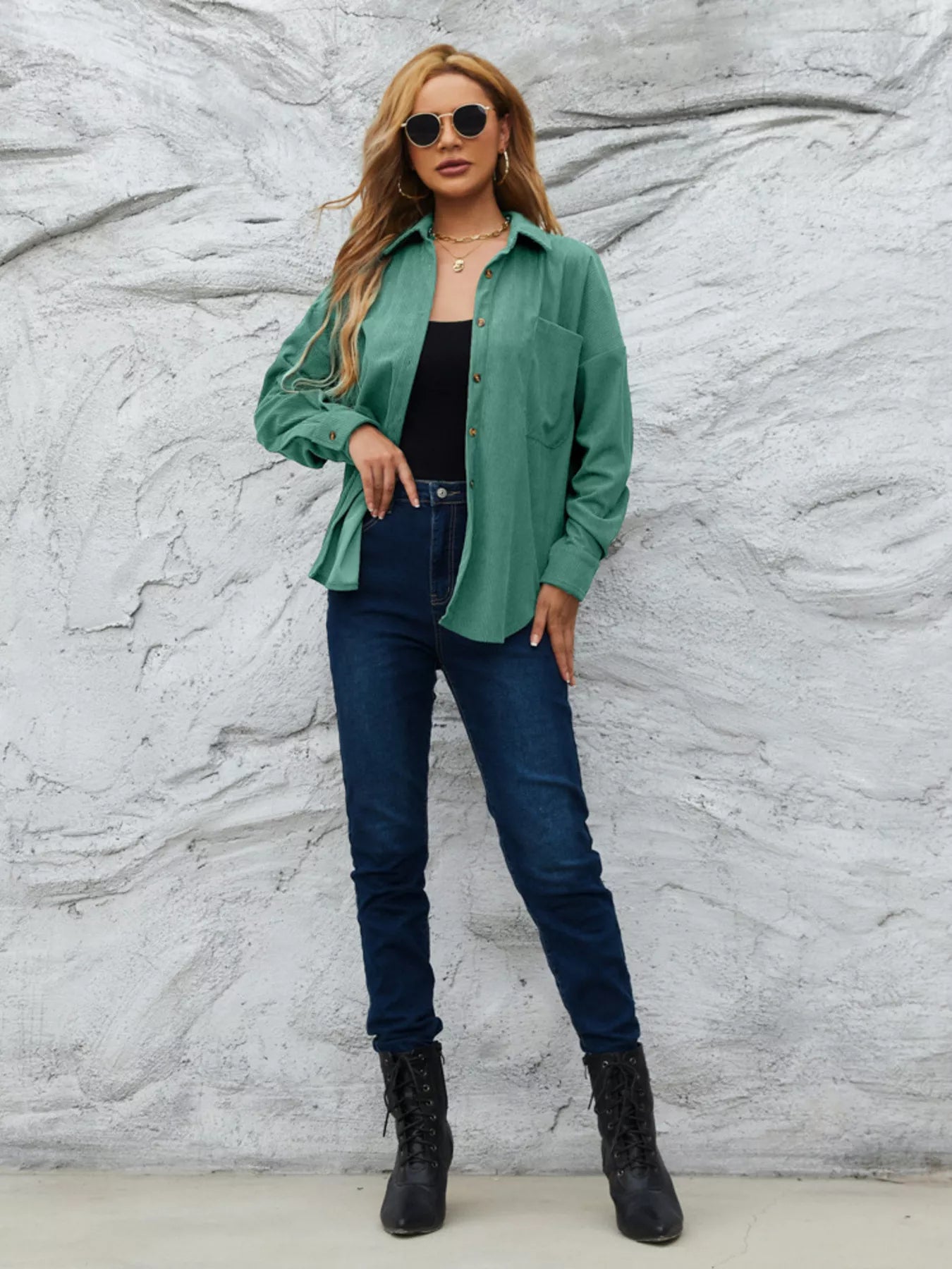 Corduroy Button-Up Shirt