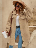 Collared Button Down Coat Camel