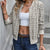 Tweed Zip Up Bomber Jacket Apricot