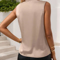 Ruched Surplice Sleeveless Top