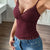 V-Neck Cami Top Burgundy