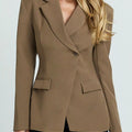 Lapel Collar One Button Blazer