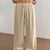 Full Size Drawstring Wide Leg Pants Plus Size Apricot