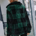 Plaid Zip-Up Collared Jacket
