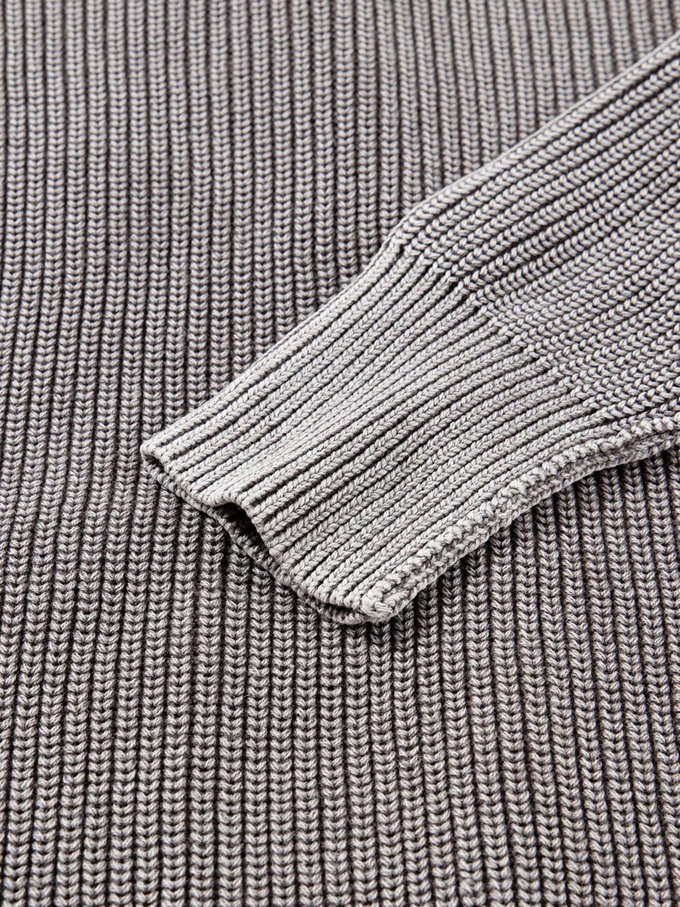 Mineral Wash Exposed Seam Patchwork Knit Open Sweater Cardigan