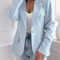Lapel Collar One Button Blazer