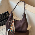 Vintage Suede Tassel Shoulder Bag