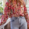 Floral Print Button Up Shirt