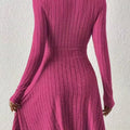 Ribbed Knit Wrap Mini Dress
