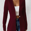 One Button Long Sleeve Blazer