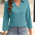 Johnny Collar Solid Color Top
