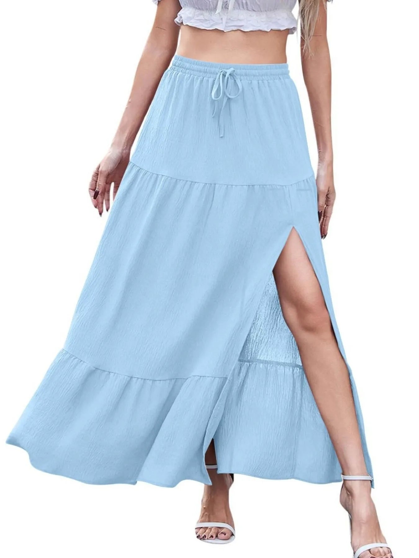 Full Size Slit Maxi Skirt Plus Size