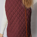Quilted Snap Down Zip Up Vest Coat