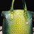 Gradient PU Leather Handbag Yellow Green One Size