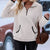 Full Size Cozy Fleece Quarter Zip Long Sleeve Sweatshirt Plus Size White
