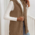 Cozy Sherpa Fleece Hooded Vest Coat