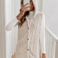 Cozy Sherpa Fleece Hooded Vest Coat