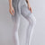 Gradient High Waist Sports Leggings Grey White