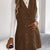 Double-Breasted Long Vest Coat Coffee Brown