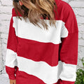 Colorblock Drop Shoulder Baggy Sweatshirt