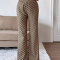 Plaid High-Waisted Wide Leg Pants
