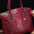 PU Leather Handbag Wine One Size