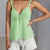 Lace Detail Layered Cami Green