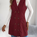 Double-Breasted Long Vest Coat